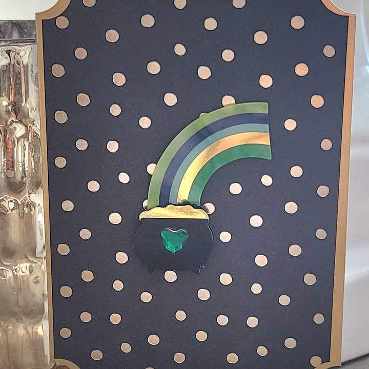 Carte-note ornée « Le pot d'or » pour la Saint-Patrick pour la vente par Notebellish