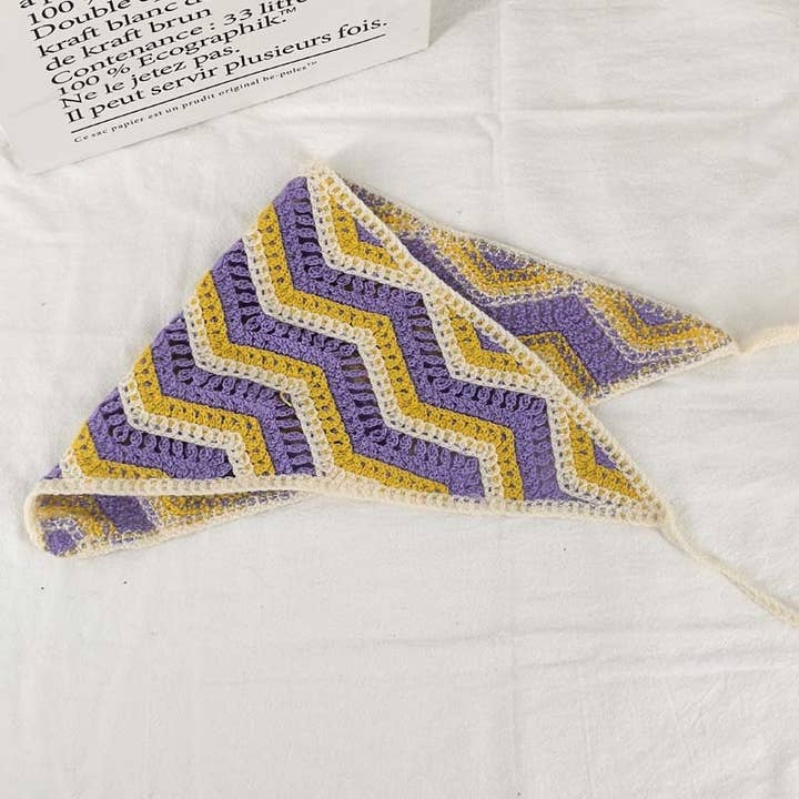 MKS America - Wholesale Bandana - Women's - Cherry Strawberry Floral checkered Crochet Bandana -56colors28