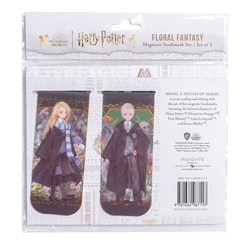 Insight Editions - Wholesale Bookmark - Harry Potter: Floral Fantasy Magnetic Bookmark Set (Set of 5)
