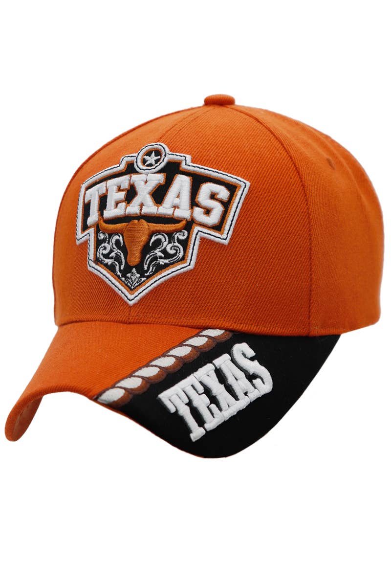Cap Zone - Wholesale Baseball Cap - Unisex - Texas Longhorn Embroidered Twill Acrylic Baseball Cap8