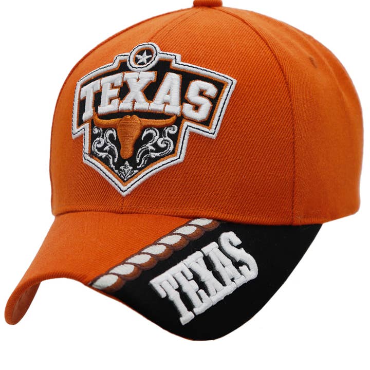 Cap Zone - Wholesale Baseball Cap - Unisex - Texas Longhorn Embroidered Twill Acrylic Baseball Cap8