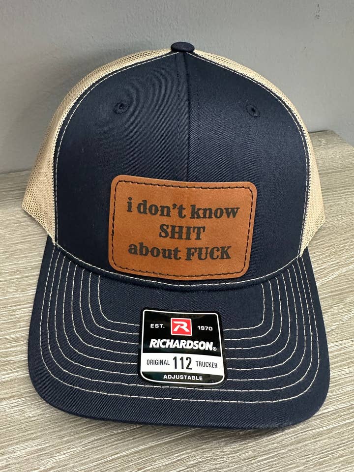 I Don't Know "S" About "F" Men's Richardson 112 Trucker Hat for wholesale by Designed To Flaunt