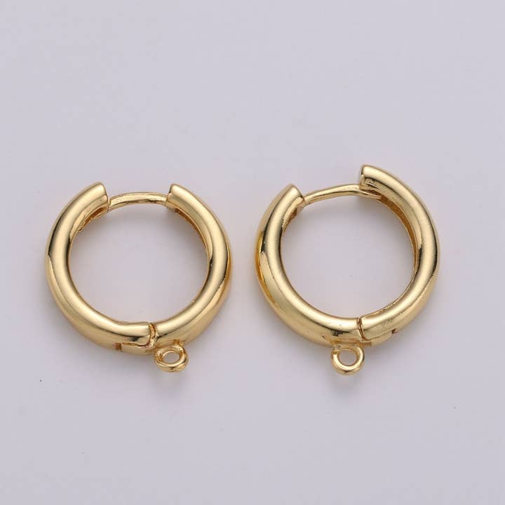 Overstock 24K Gold Filled one touch w/ open link Lever back earring making, 20x18 mm, Nickel free Lead Free for Earring Charm Making Findings K-903 for wholesale by Aim Eternal
