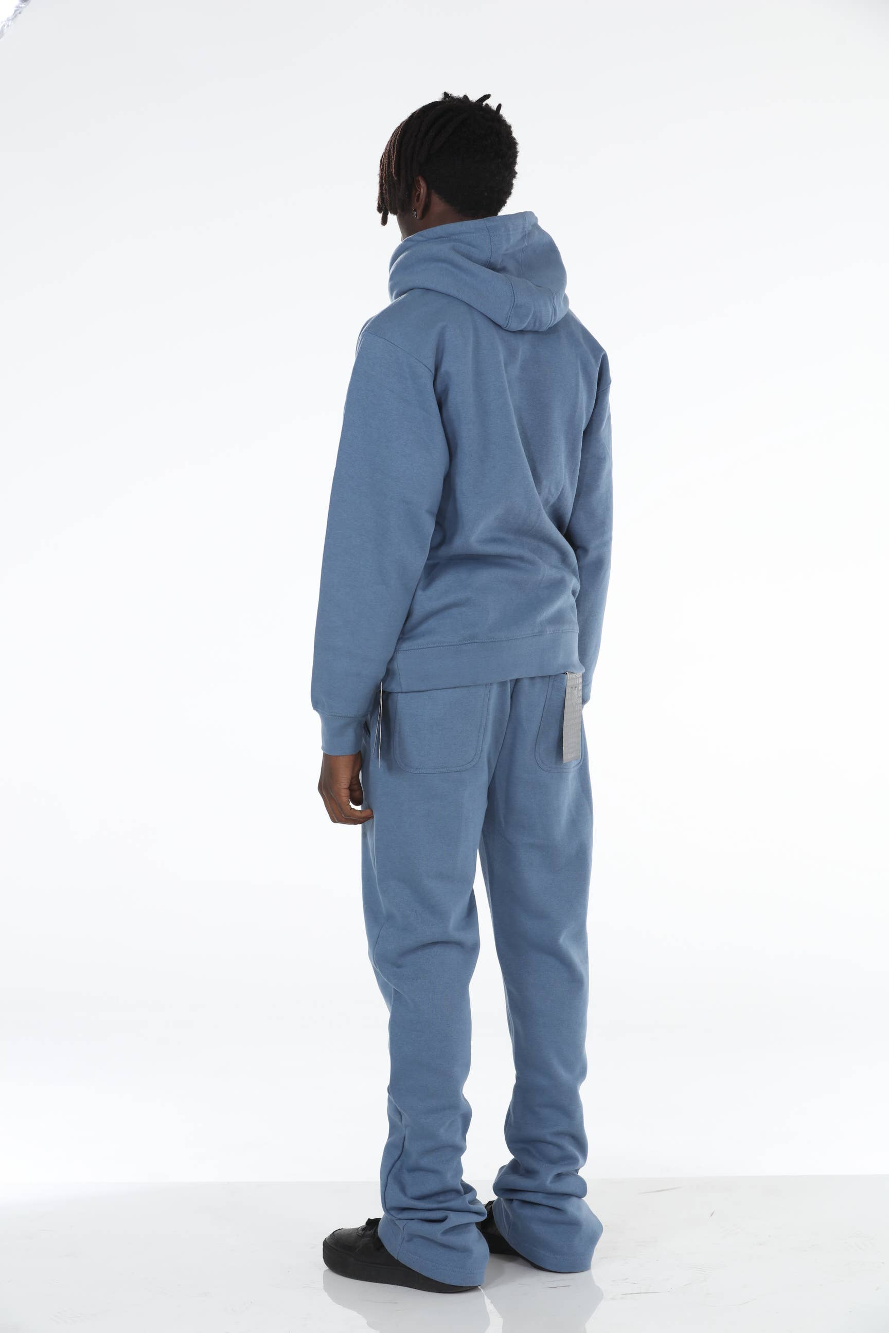 Stylo - Wholesale Tracksuit - Men's - Denim Blue Stacked Flare Sweatsuit3