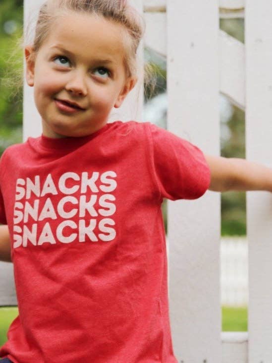 Snacks Youth Tee for wholesale by CedarThreads Co