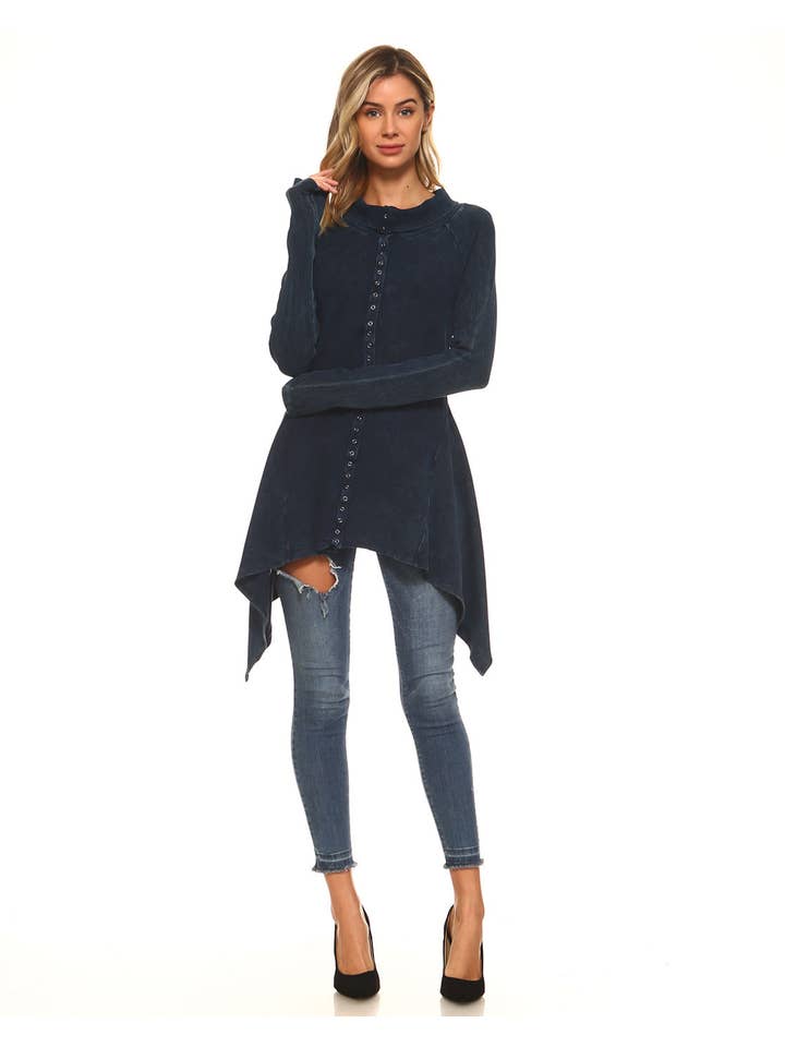 Urban X Apparel - Vendita all'ingrosso Giacca - Donna - Giacca termica abbottonata lavata Urban X L/S con colletto