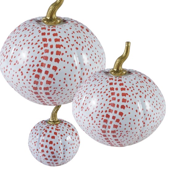 The Enchanted Home - Wholesale Decorative Tabletop Object - Rusty Red Dot Pumpkin0