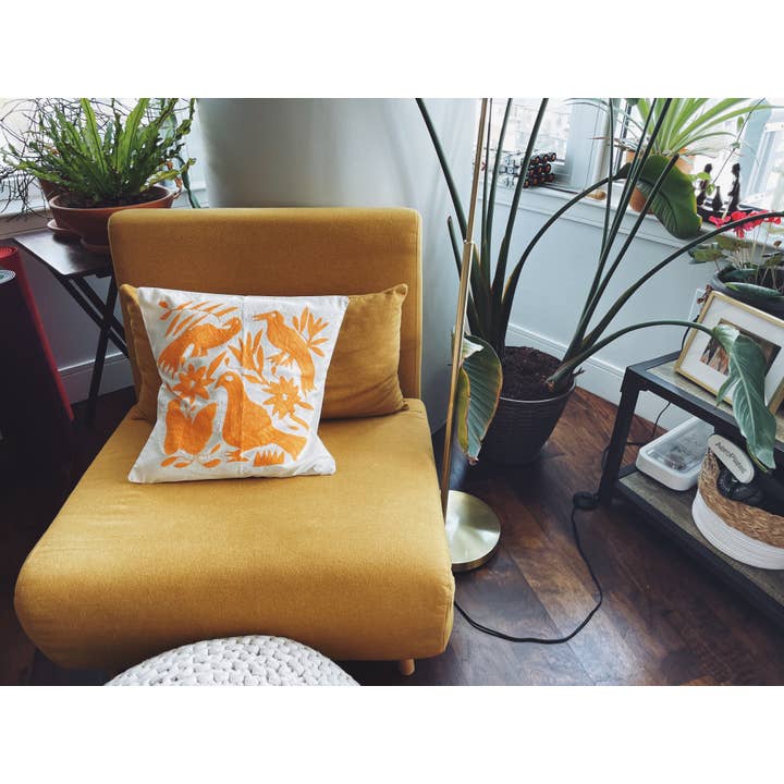 Pura Vida – Großhandel Zierkissenbezug – Bestickter mexikanischer Kissenbezug Minimalist Animals in Farbe1