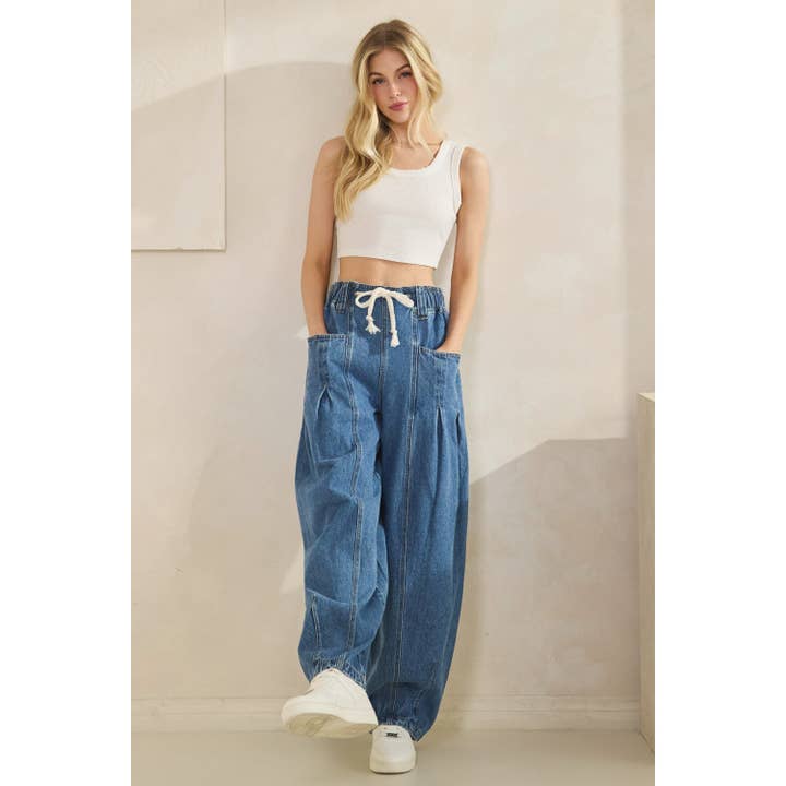 THE COASTLINE WIDE-LEG DENIM JOGGERS for wholesale on Faire5