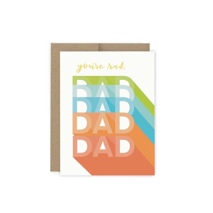 Rad Dad Father's Day Card for wholesale by Holyome Design Co.