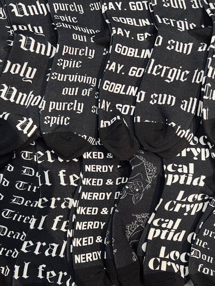 Witchwood Bags - Wholesale Socks - Unisex - Novelty Socks - feral - Ready To Ship1