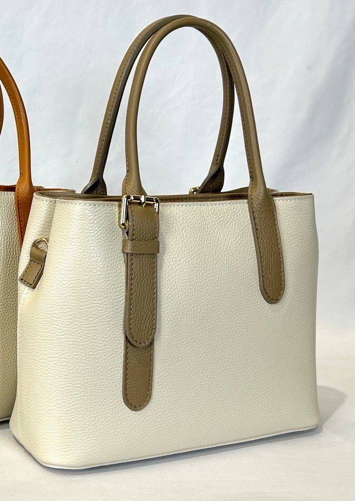 JIJOU CAPRI - Wholesale Tote Bag - Women's - Jenny Italian Leather Tote Shoulder Bag Belted Handle 8