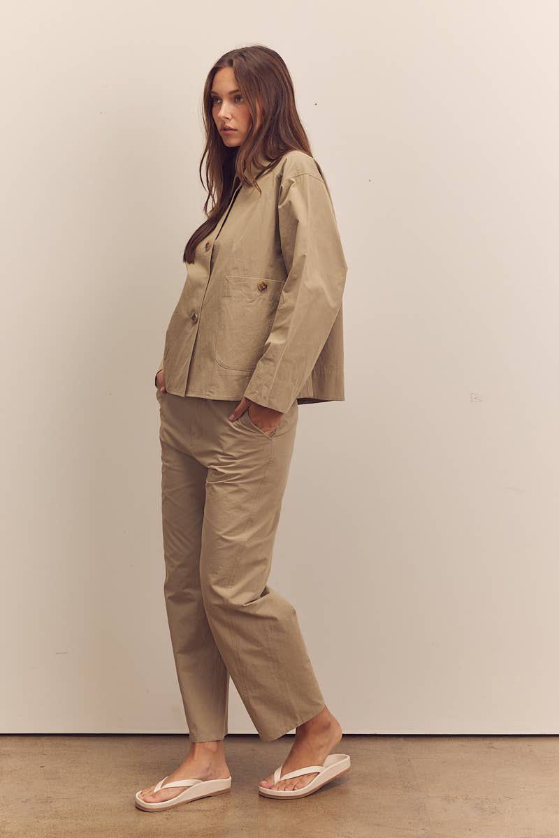 Salie Katoenen werkjack met knopen voor groothandel op Faire4