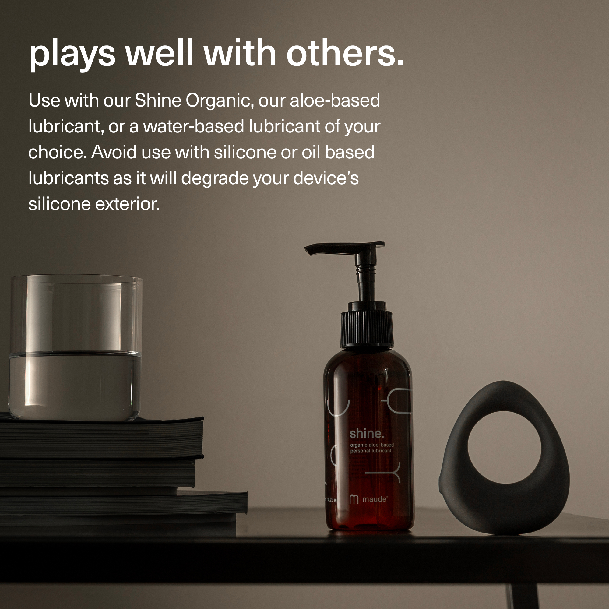 maude - Vente Sex toys - band, charcoal - anneau vibrant5