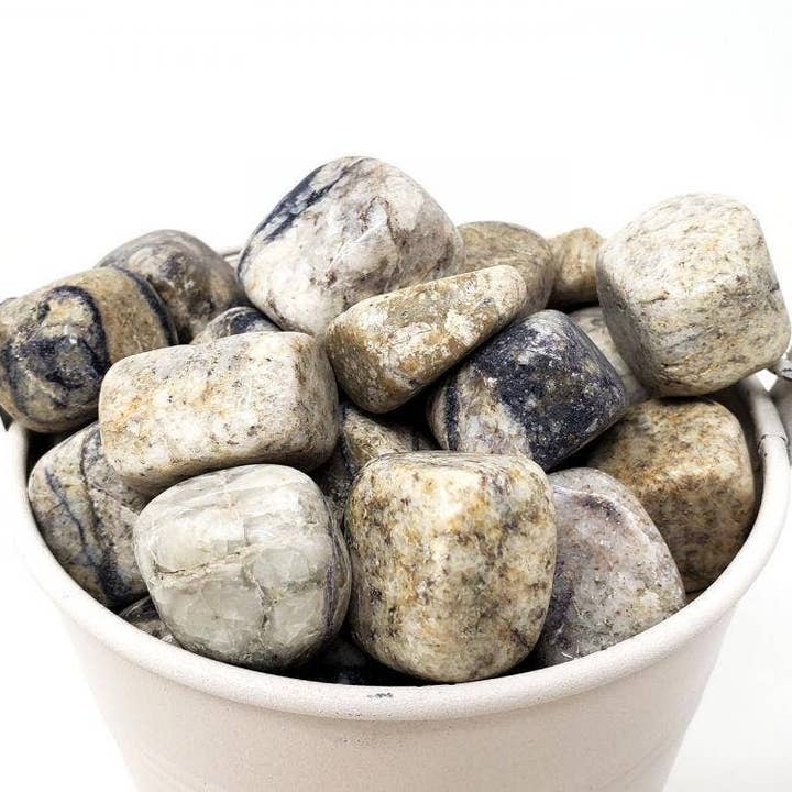 GREENROOTS USA LLC - Wholesale Spiritual Stone/Crystal - Picasso Jasper Tumbled Stone 1 lb (Genuine Polished Gemstone0