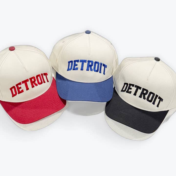 Detroit Vintage Block Hat for wholesale by Live Love Michigan