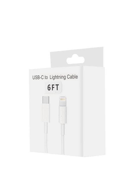 Mighty Wireless - Vente Câble de charge - Câble Lightning vers Type C PD 6FT dans la boîte 2M MW9051