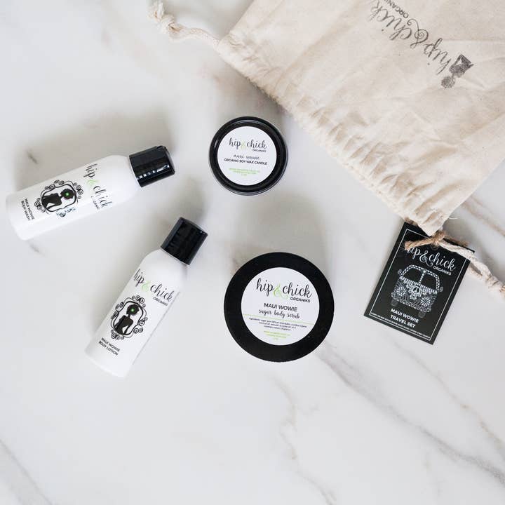 Maui Wowie Travel Set for wholesale by Hip & Chick Organiks