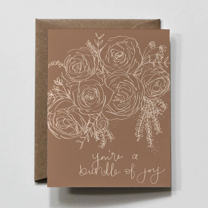 Pacote de Alegria | Cartão Bouquet Contorno Love & Friendship por atacado de everglow handmade