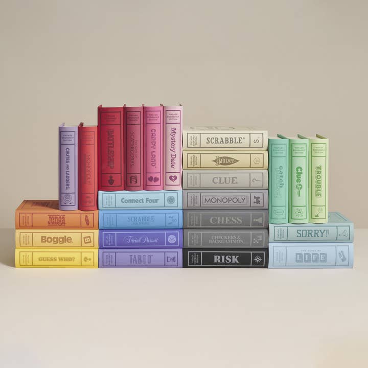 25-Pack Vintage Bookshelf Assortment of Classic Board Games for wholesale by WS Game Company