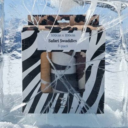 ÉDITION LIMITÉE — LOT DE 3 LANGES À IMPRIMÉ ANIMALIER pour la vente par Le Petit Maus