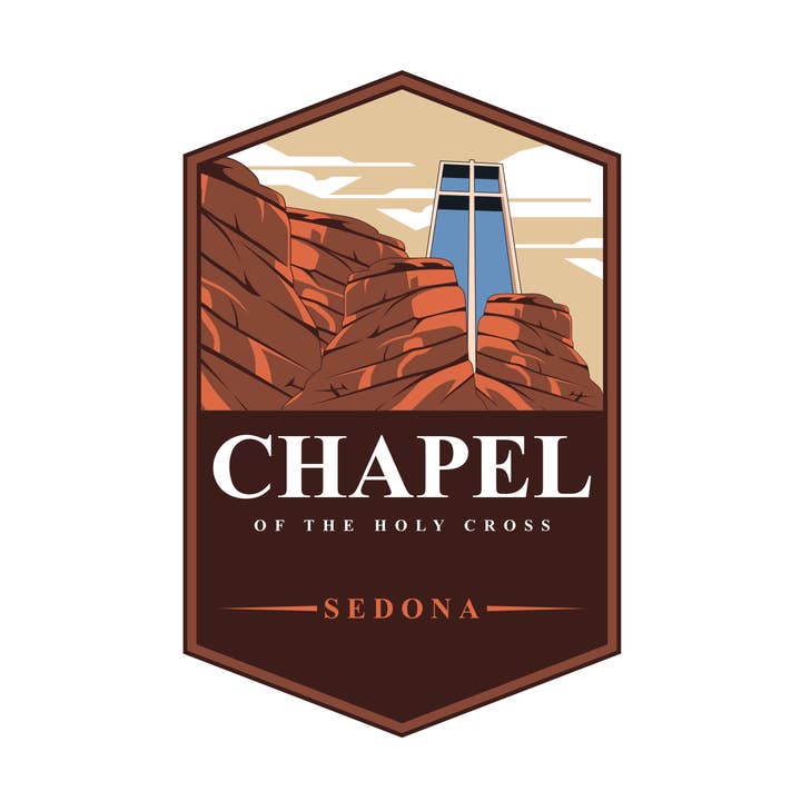 Autocolantes da Capela da Santa Cruz Sedona por atacado de the stkr store