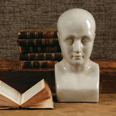 HomArt - Wholesale Decorative Figurine - Phrenology Head, Ceramic - Lrg - White1