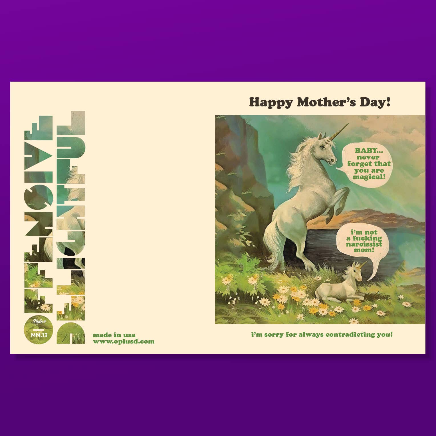 offensivedelightful - Vente Carte pour la fête des Mères - Carte de fête des mères pour maman narcissique1