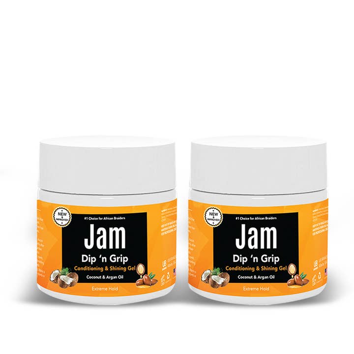Jam Dip N Grip Coconut & Argan Oil Shining Gel 6oz 2-Pack for wholesale by UB BRANDS INC