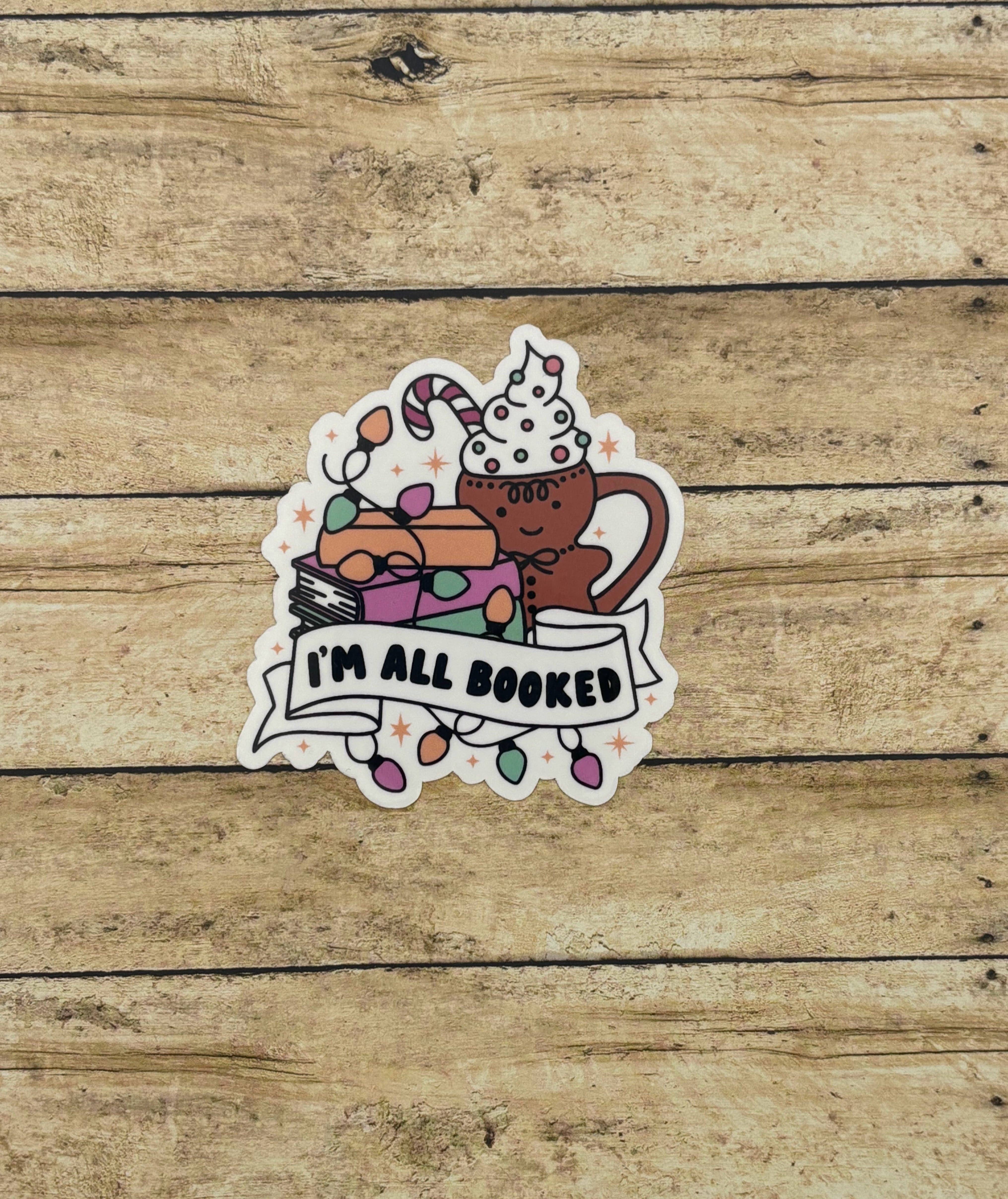Made with Monday - Wholesale Sticker - I'm all Booked Holiday Sticker1