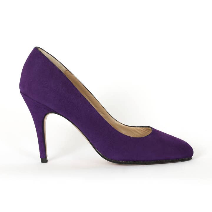 Romy Purple Velvet Pump for wholesale by Aymee