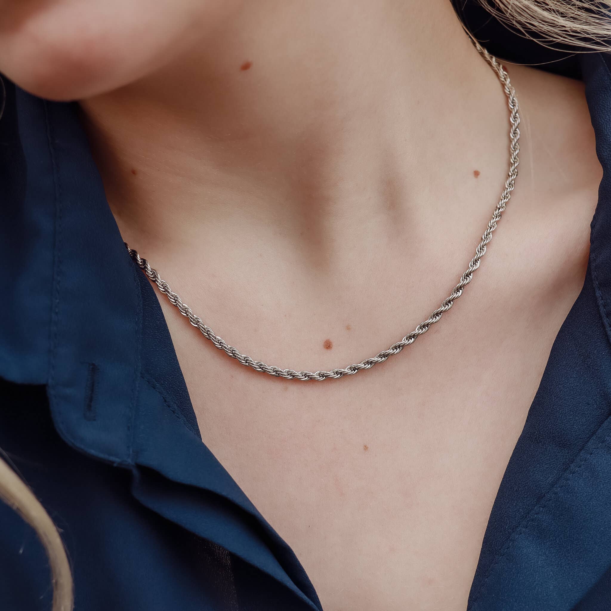 WJW - Wholesale Link & Chain Necklace - Stainless Steel Rope Chain Necklace 6