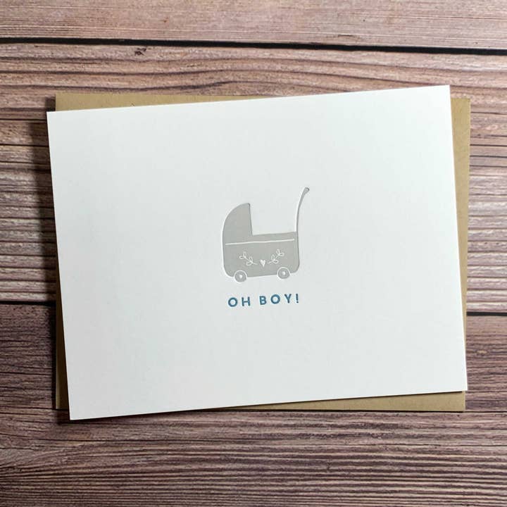 Oh mon garçon. Carte de fête prénatale. C'est un garçon. Carte de nouvelle maman. bébé garçon pour la vente par Kincaid Creative