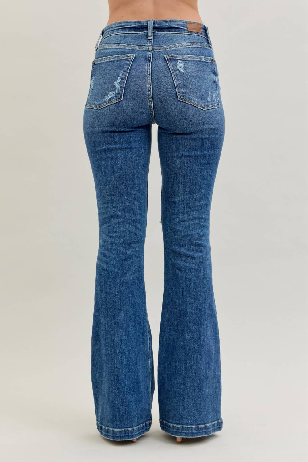 DK Midrise Button Fly Distressed Trouser Flare  for wholesale on Faire0