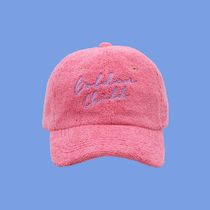 Children's Terry Towelling Cap - Pink for wholesale by Golden Child