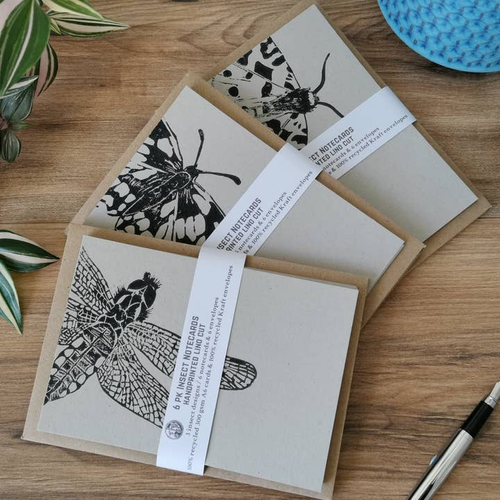 Jackdaw and Bear - Wholesale Stationery/Notecard Set - Insect notecards, a6 notelets9