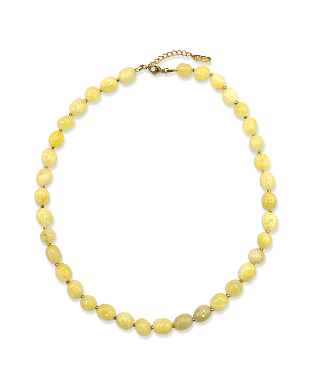 BLOSS Jewelry - Wholesale Beaded/Pearl Necklace - Chain Butter Yellow Stone0