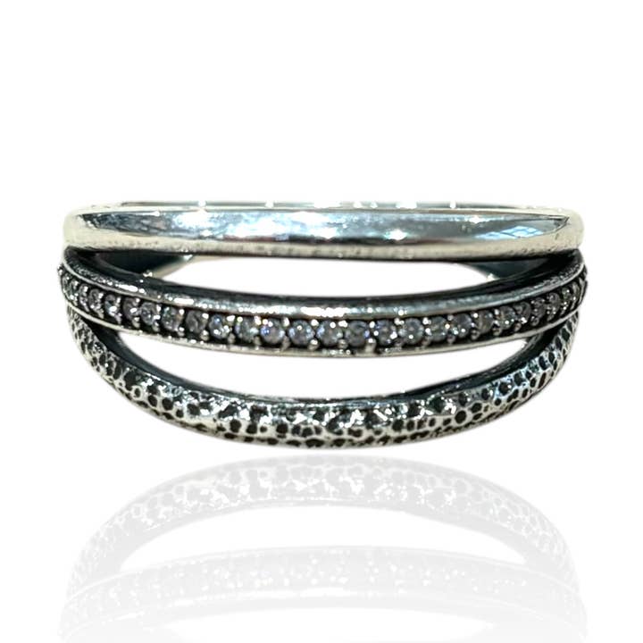 Anello Fascia Lumiere Argento Vintage per la vendita all'ingrosso da parte di TAT2 DESIGNS