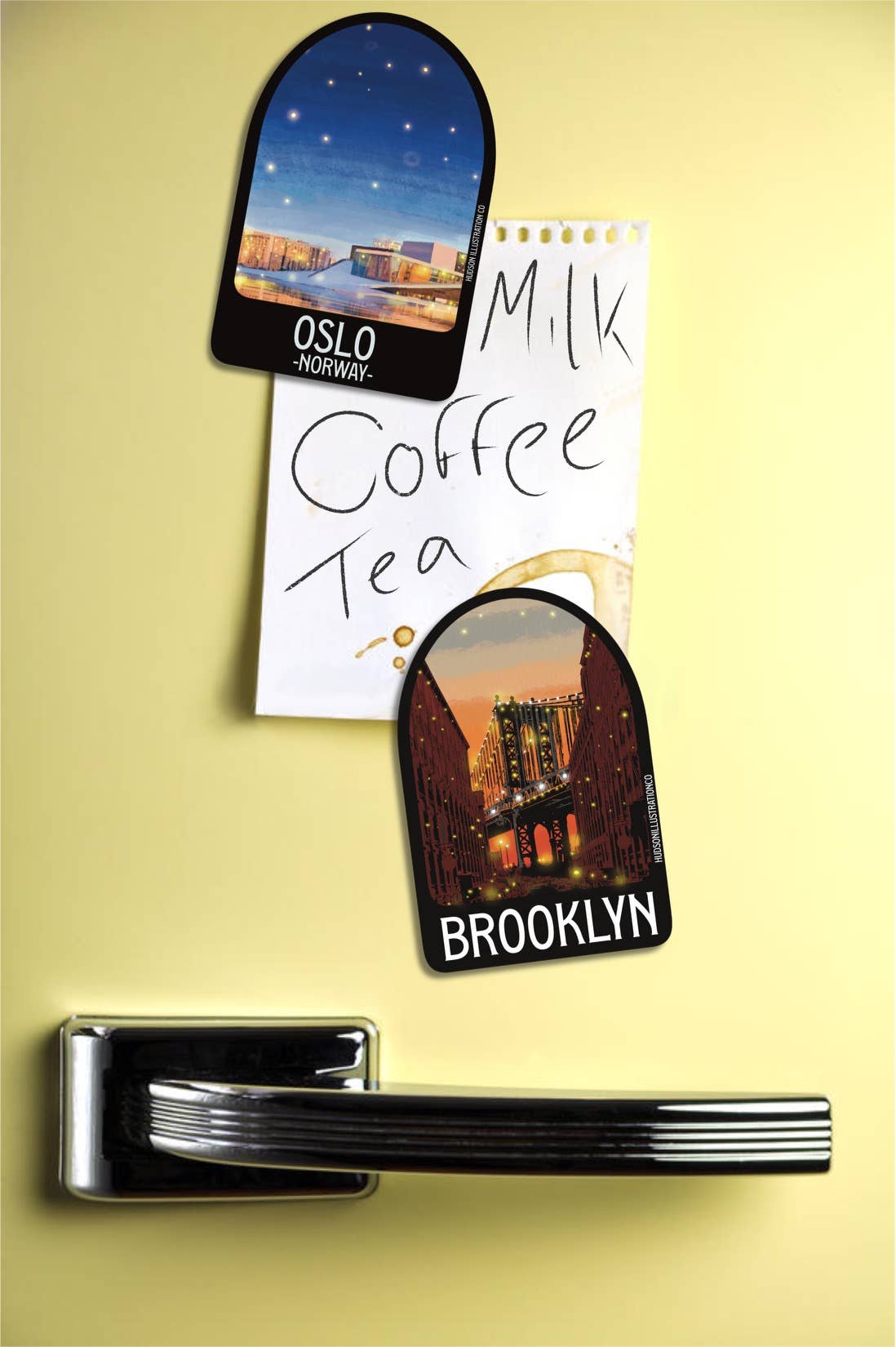 Hudson Illustration Co - About Town Co - Wholesale Sticker - East Meredith New York - Sticker/Magnet/Print/Postcards1