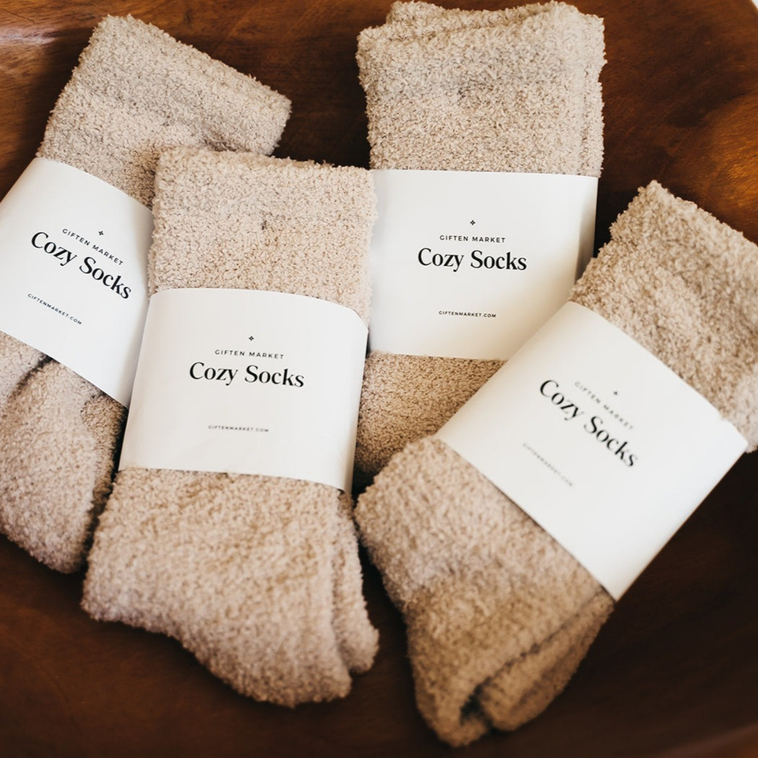 Giften Market - Wholesale Socks - Women's - Cozy Cloud Socks - Ivory - Warm & Soft - Women’s Gift4