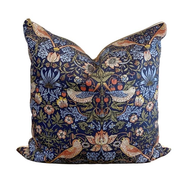 William Morris Strawberry Thieves Pillow Cover - 18x18 for wholesale by Alme Design Co