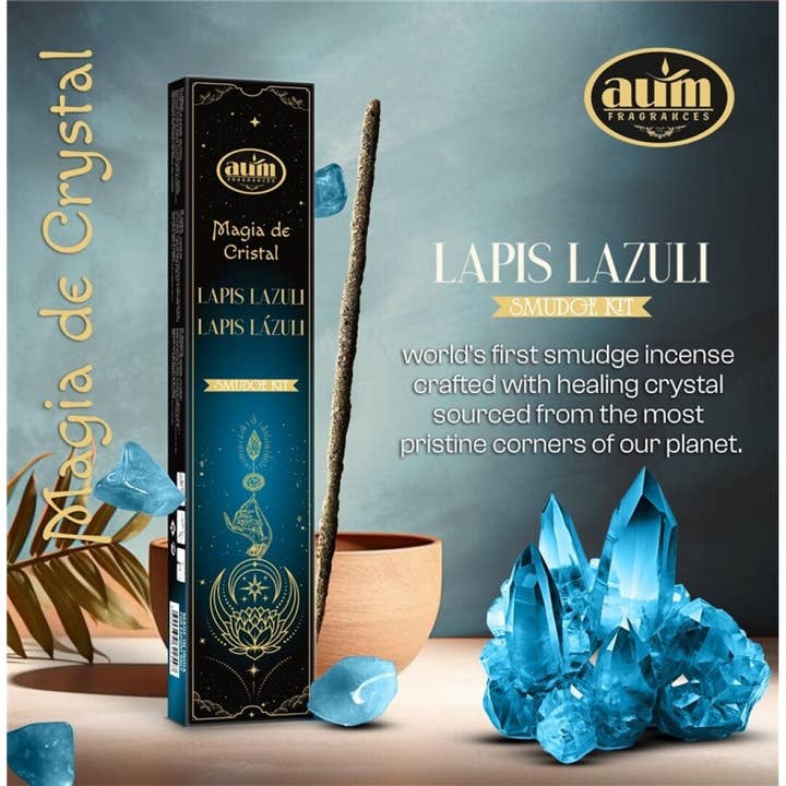 AUM Fragrances - Wholesale Smudge Stick - Aum Crystal Magic 20G+Lapis Lazuli Crystal