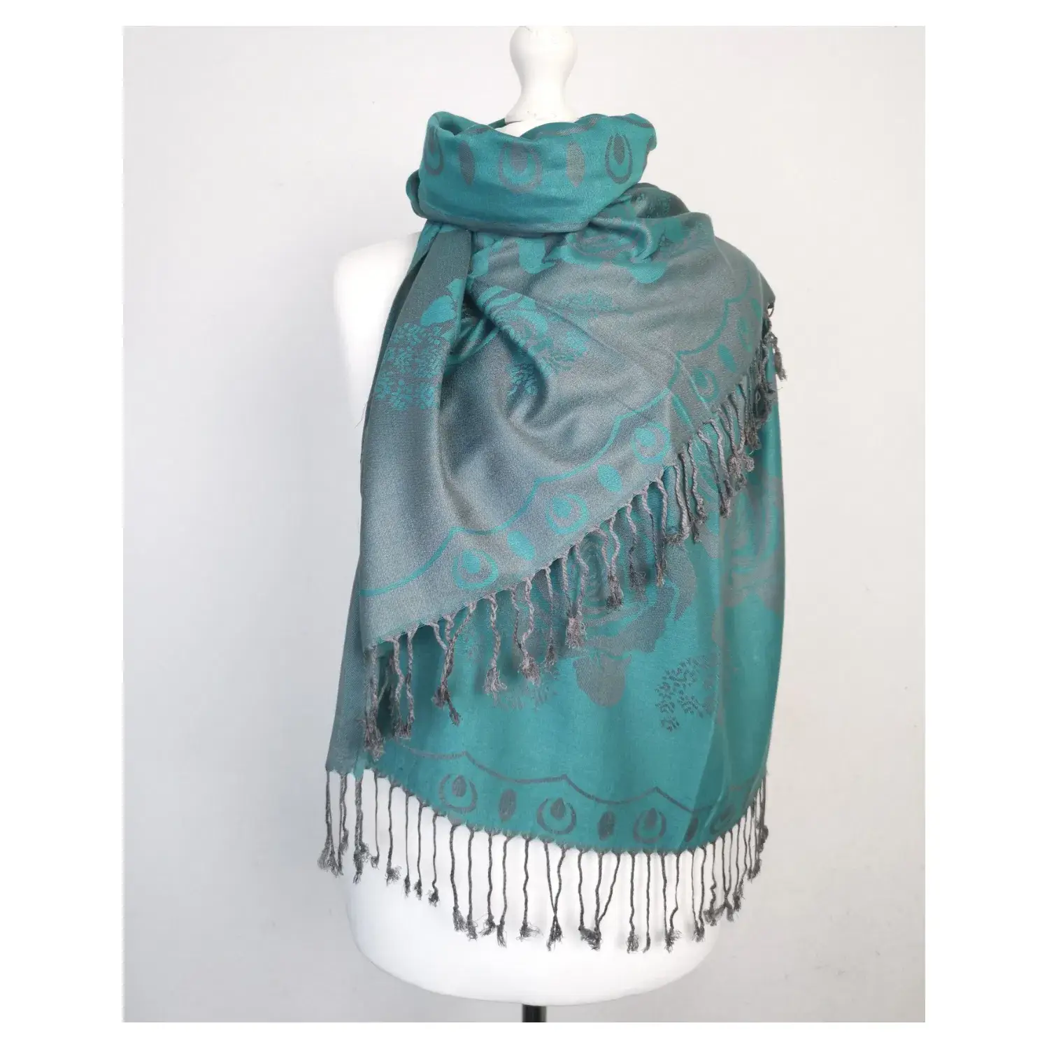 Superbia - Wholesale Scarf - Women's - Super Soft Reversible Pashmina Scarf /Shawl -Roses 1882