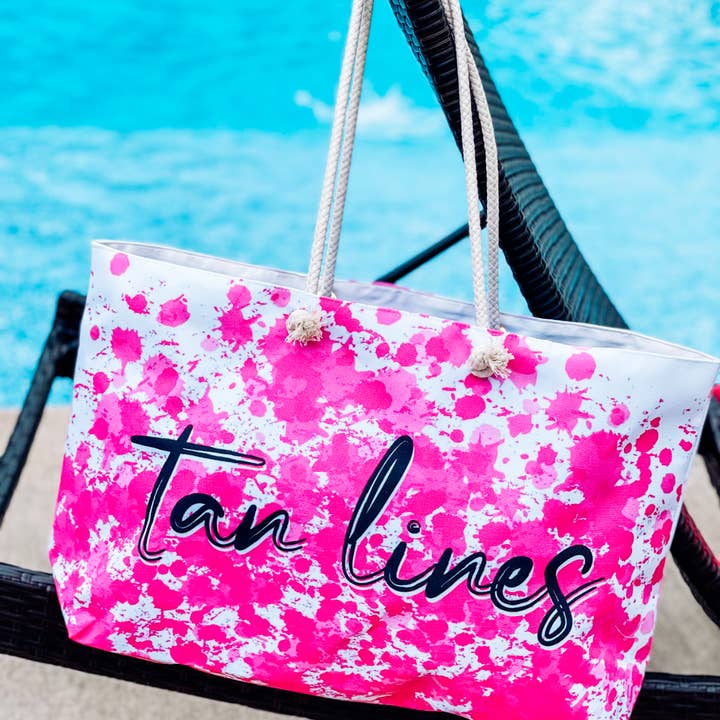 *VACA VIBES* Tan Lines beach bag weekend tote for wholesale by Game Face Team Shop