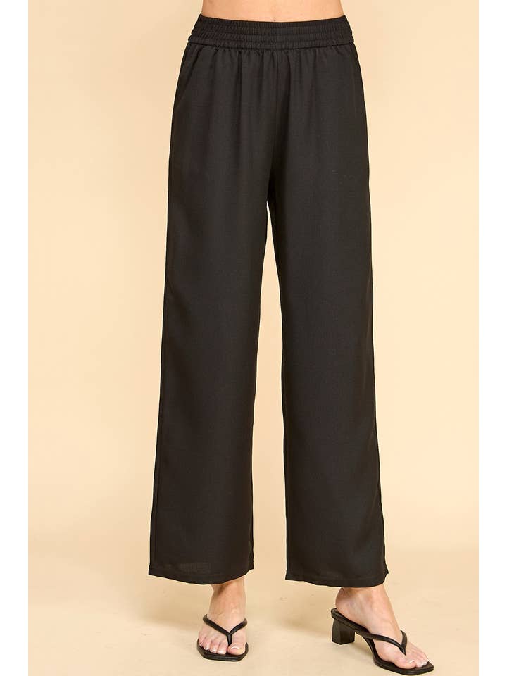Black SL005 STRAIGHT LEG PANTS for wholesale on Faire3