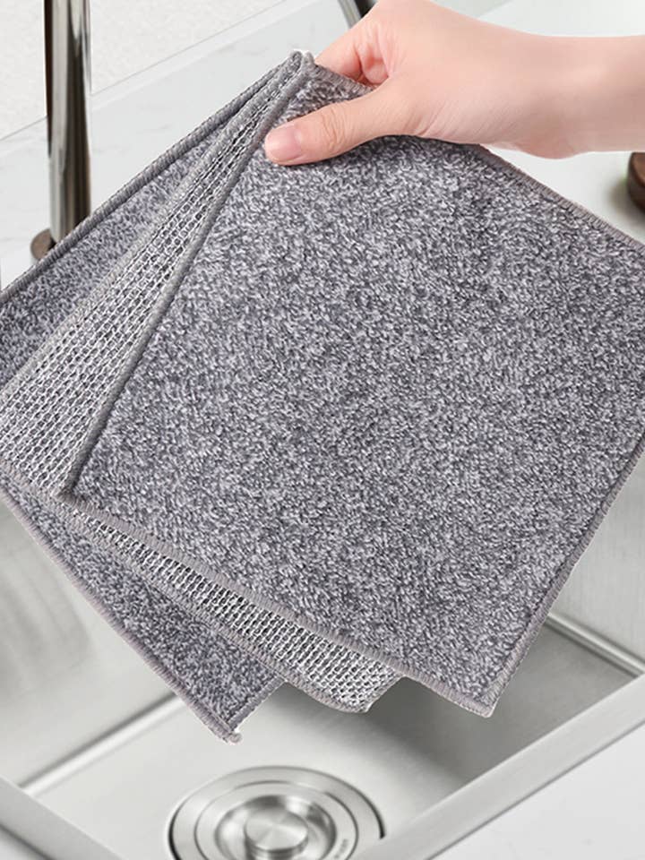 CWMM8408_NON-STICK SILVER STAINLESS STEEL DISHWASHING CLOTH for wholesale by NINEXIS