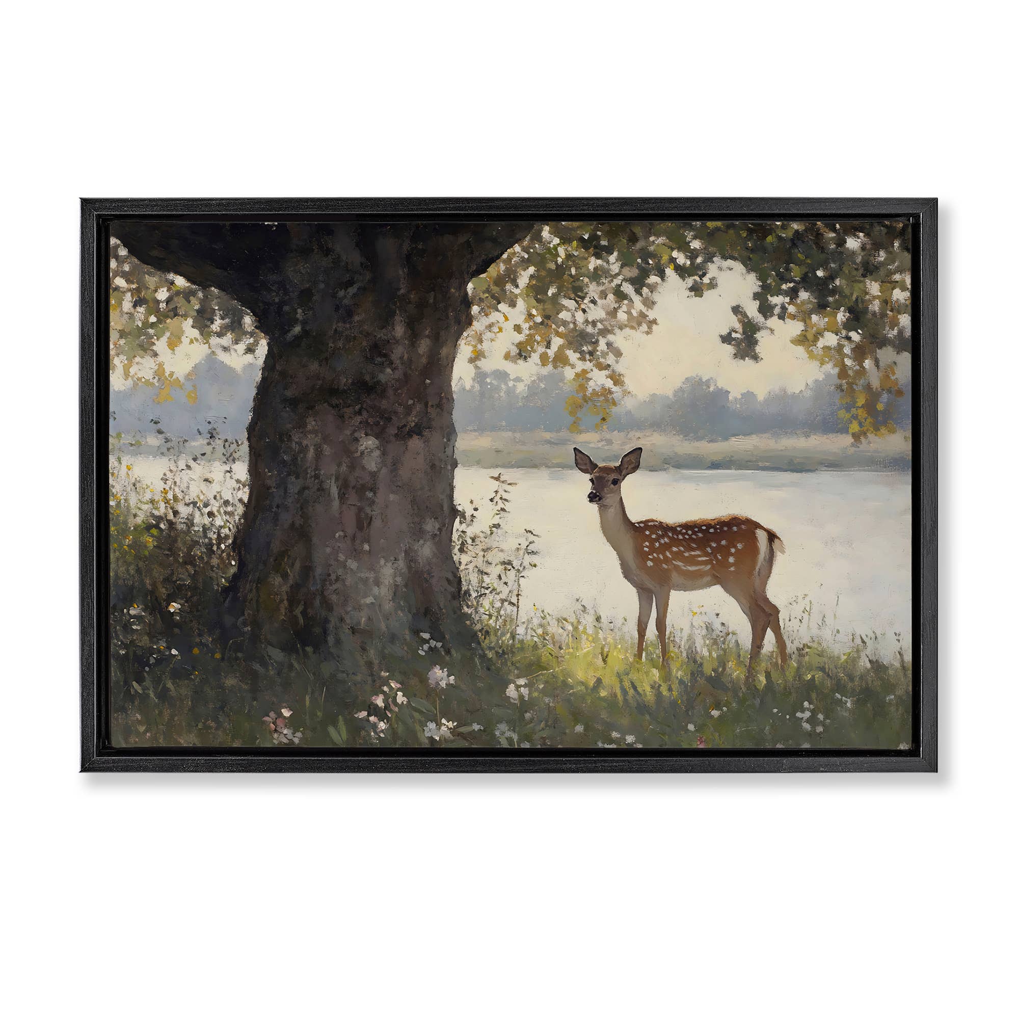 Stupell Industries - Wholesale Wall Sign - Spotted Doe by Lake - Framed Wall Art22