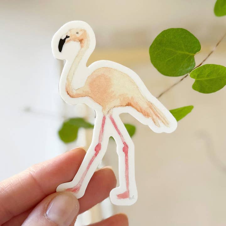 Adesivo fenicottero per la vendita all'ingrosso da parte di emily lex studio