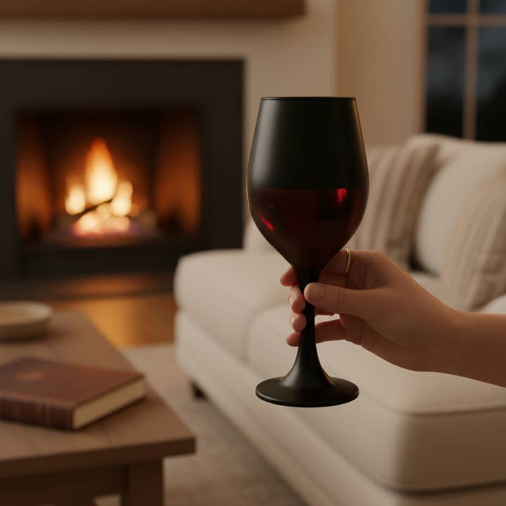 Kadra Kitchenware - Wholesale Wine Glass - Vikko Decor - Matt Black, Wine Glass, 11.5 Oz1