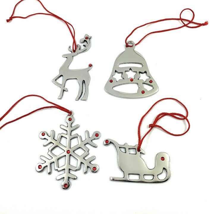 Christmas Ornaments Set of 4 (4 unique designs) for wholesale by Vibhsa
